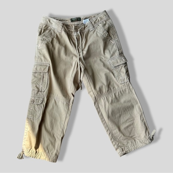 Eddie  Bauer Khaki Cargo Capri Pants - Picture 1 of 11